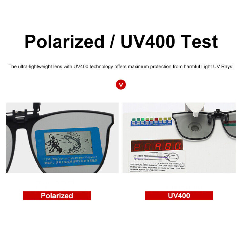 Polarized Clip-on Glasses with UV400 Protection
