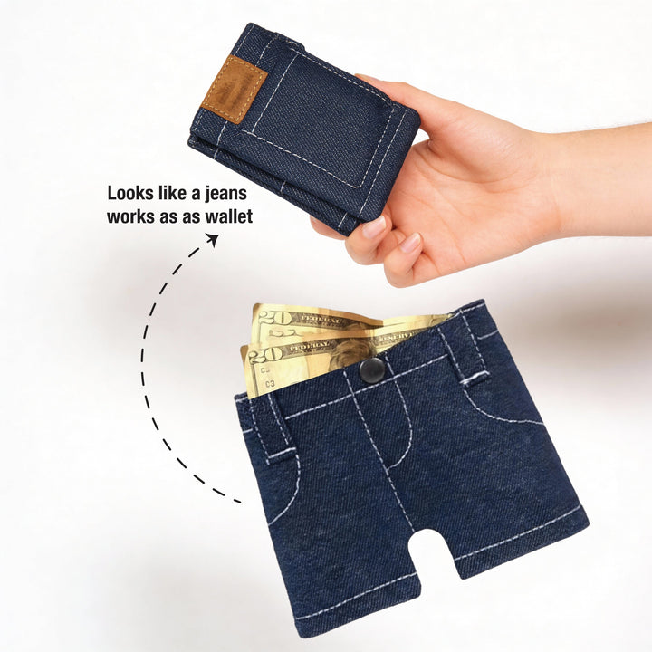 Mini Denim Jeans Wallet