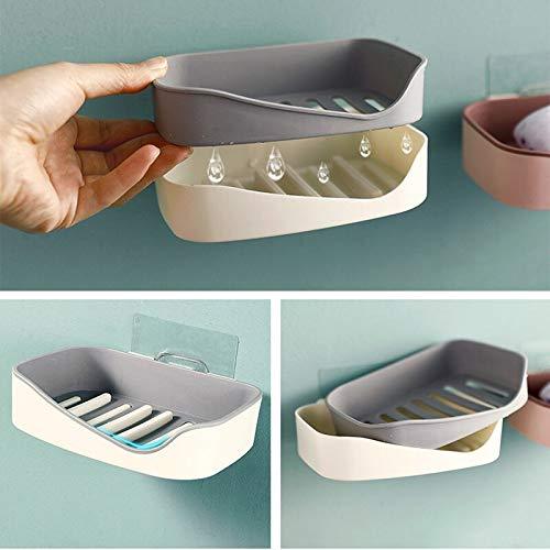 Self Adhesive Double Layer Soap Holder (PACK OF 2)