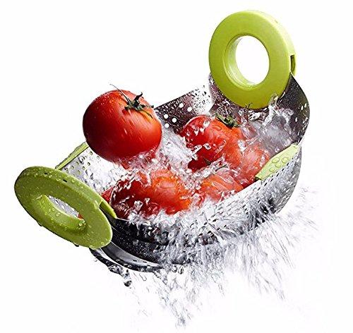 Stainless Steel Collapsible Colander Strainer