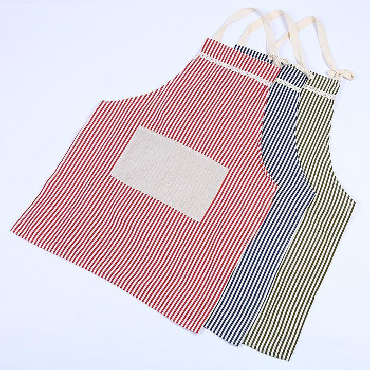 Stripe Design Cotton Apron